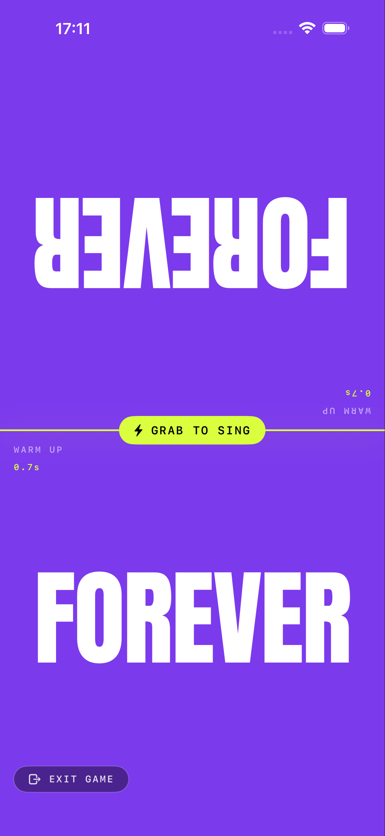 In-game word screen